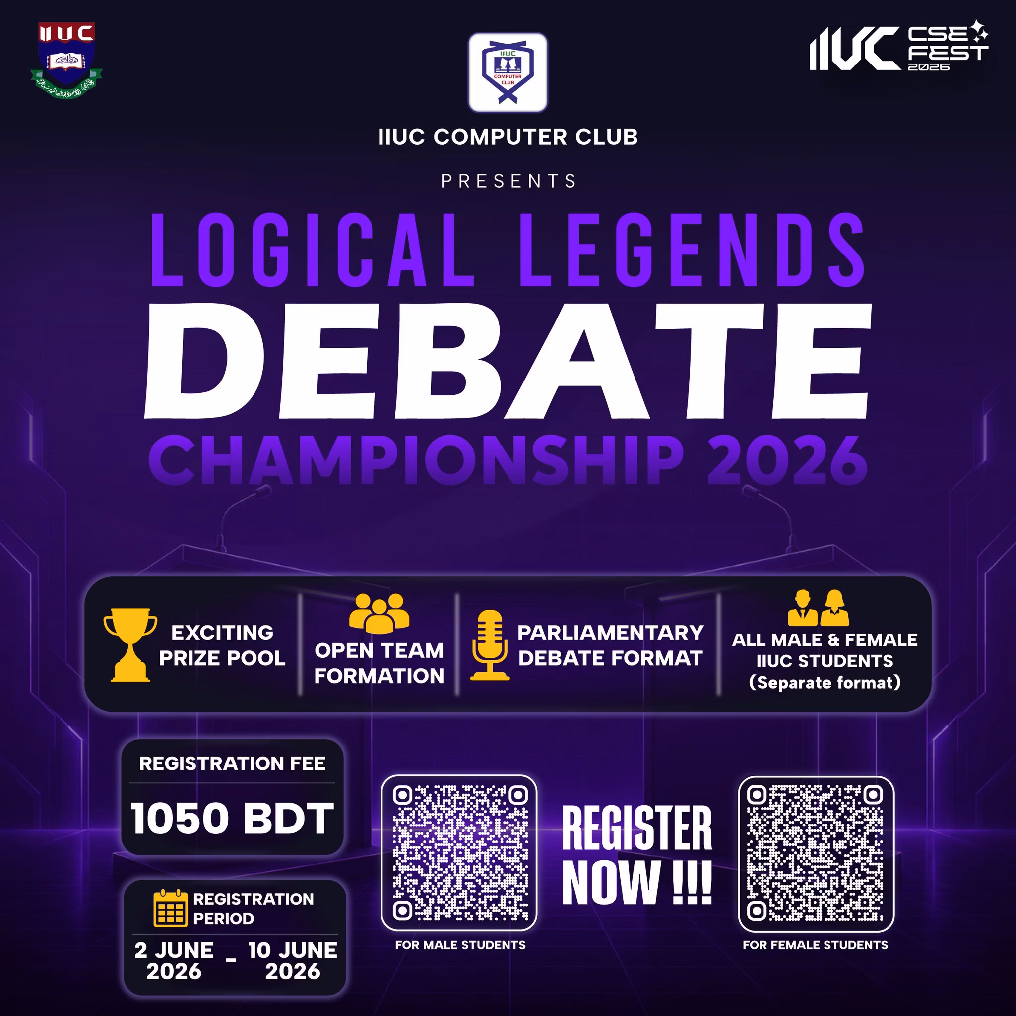 Logical Legends Debate Championship 2026